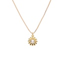 collier  pendentif fleur en or zircon microincrustpicture5