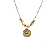 six-pointed star lock key pendant necklace