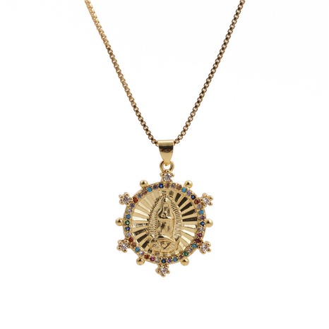 collier pendentif vierge marie zircon incrusté NHYL313324's discount tags