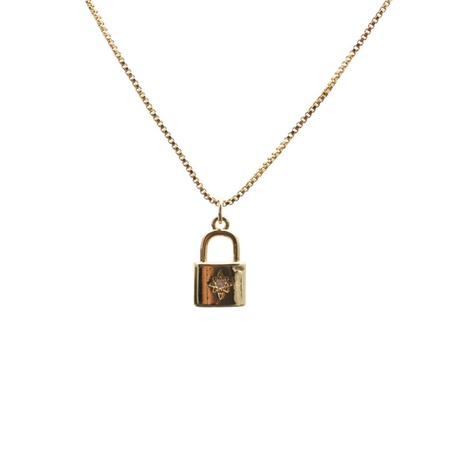collier à pendentif serrure zircon NHYL313334's discount tags