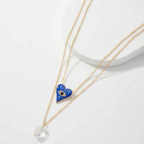 heart-shaped pendant multi-layer necklace's discount tags