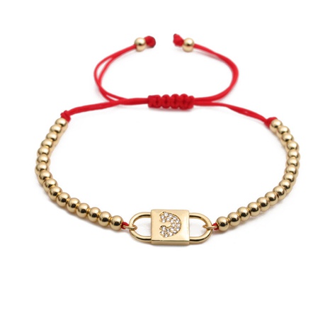 Bracelet réglable arc-en-ciel en perles de cuivre zircon créatif's discount tags