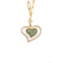 hiphop microinlaid zircon heart necklacepicture8