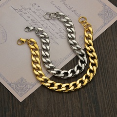 Korea fashion chain gold hip hop trend bracelet