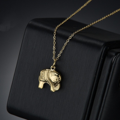 hip-hop cute elephant stainless steel necklace's discount tags