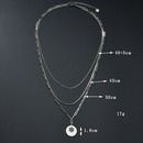 mehrschichtige Halskette aus hohlem Schneeflocken aus Titanstahlpicture12