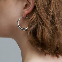 simple circle punk earrings