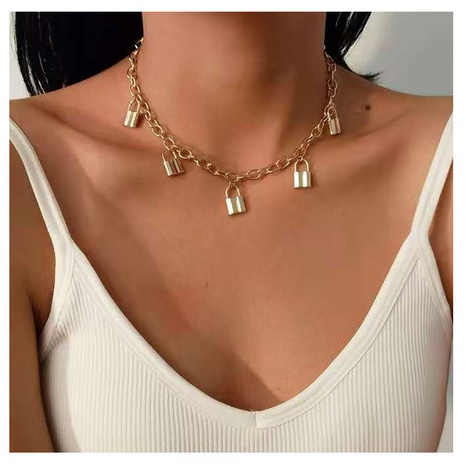 alloy lock fashion necklace's discount tags