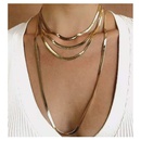 retro simple alloy multilayer golden necklacepicture6
