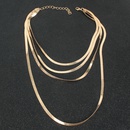 retro simple alloy multilayer golden necklacepicture8