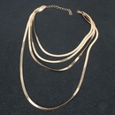 retro simple alloy multilayer golden necklacepicture9