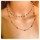 simple retro geometric alloy pearl necklacepicture7