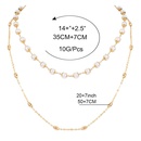 simple retro geometric alloy pearl necklacepicture11