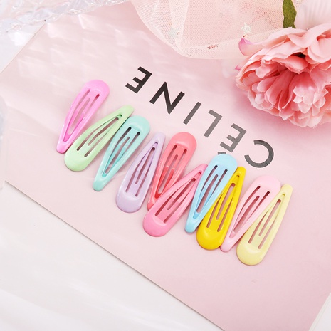 Korean fashion simple candy color hairpin's discount tags