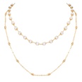 simple retro geometric alloy pearl necklacepicture12