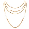retro simple alloy multilayer golden necklacepicture11