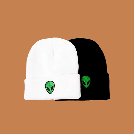 sombrero de punto alienígena cara verde de moda's discount tags