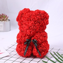 Valentine's Day Gift Creative 25cm Rose Flower Bear Gift Box PE Flower Romantic Foam Bear BEBEAR