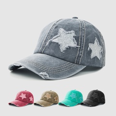 washed distressed hole hat hip-hop personality cotton baseball cap outdoor sunshade cap tide