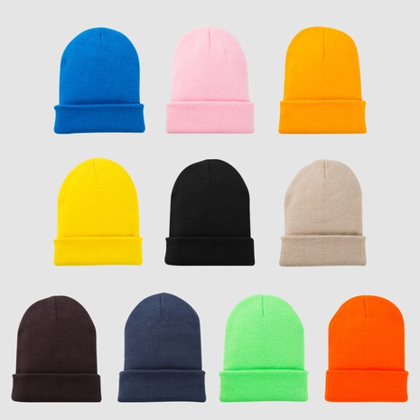 cross-border exclusively knitted solid color hats's discount tags