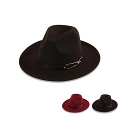 Korean trend belt top hat wild wide-brimmed sunshade British style jazz hat