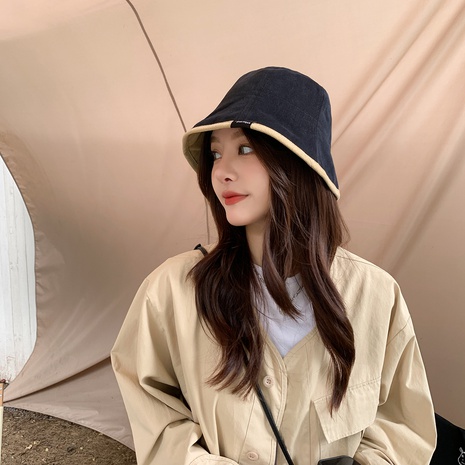 Otoño nuevo sombrero de cubo Reversible de moda versátil estilo coreano femenino cara de moda que cubre el sombrero de pescador de estilo japonés sombrero de cubo de hombre's discount tags