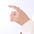 hot sale irregular opening nonadjustable ring Korean 18K real gold plated titanium steel finger ringpicture24