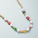 RetroTeufelsaugen ethnischen Stil farbige Reisperlenimitation Perlenkette personalisierte handgemachte Perlenkettepicture9
