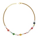 RetroTeufelsaugen ethnischen Stil farbige Reisperlenimitation Perlenkette personalisierte handgemachte Perlenkettepicture12