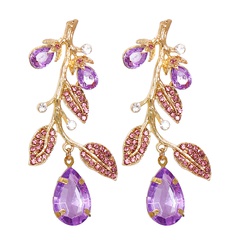 new style earrings dream purple eggplant shape drop personalized earrings wholesale