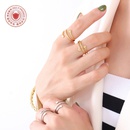 hot sale irregular opening nonadjustable ring Korean 18K real gold plated titanium steel finger ringpicture22