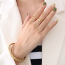 hot sale irregular opening nonadjustable ring Korean 18K real gold plated titanium steel finger ringpicture20