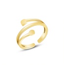 hot sale irregular opening nonadjustable ring Korean 18K real gold plated titanium steel finger ringpicture19