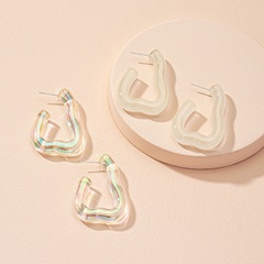 simple fashion temperament geometric acrylic earrings