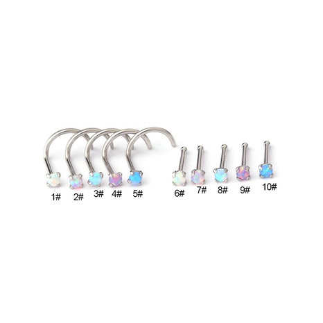 Single simple stainless steel nose nail nose ring European and American foreign trade nose piercing jewelry NHEN441950's discount tags