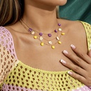 bijoux transfrontaliers petit collier d39empilage de chane de clavicule de fleur de marguerite de couleur frachepicture12