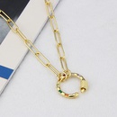 new hiphop heartshaped ring pendant simple copperplated copperplated zirconium necklacepicture9