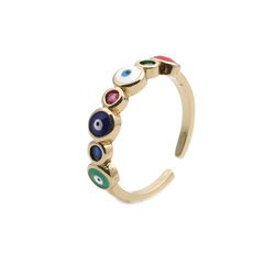 new cross-border supply European and American fashion devil's eye female dripping color ring wholesale