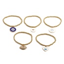 Crossborder European and American copper inlaid zircon hand jewelry devils eyes round bead elastic braceletpicture12