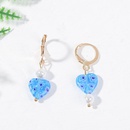 European and American trend simple cute creative heart glass earrings exquisite flower earrings jewelrypicture12