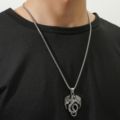 retro dragon men's necklace personality punk Chinese dragon pendant jewelry accessories