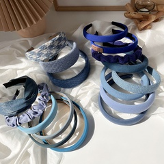 Collection de bande de cheveux coréen bleu Klein éponge à larges bords épingle à cheveux accessoires de cheveux doux