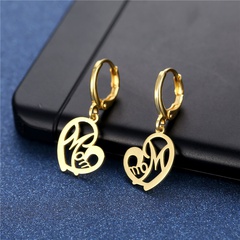 popular jewelry love letters MOM earrings hollow personality mother's day gift earrings