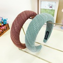 Autumn and winter new sponge headband womens simple solid color hairband candy color wide edge hairpinpicture7
