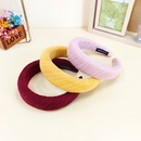 Autumn and winter new sponge headband womens simple solid color hairband candy color wide edge hairpinpicture8