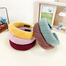 Autumn and winter new sponge headband womens simple solid color hairband candy color wide edge hairpinpicture9