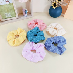 solid color large intestine hair tie Korean fashion simple hair accessories tie ponytail head rubber band hair tress
