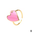 color dripping oil love ring European and American crossborder new heartshaped zircon copper ring fashion accessoriespicture23
