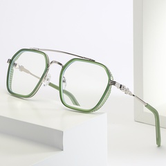 2021 new flat glasses men's fashion big frame optical frames double beam glasses wholesale