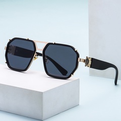 2021 new European and American steampunk sunglasses tide double beam sunglasses men glasses wholesale